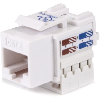 Picture of StarTech.com Cat6 RJ45 Keystone Jack White - 110 Type