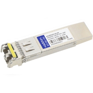 Picture of AddOn Avaya/Nortel AA1403165-E6 Compatible TAA Compliant 10GBase-CWDM SFP+ Transceiver (SMF, 1550nm, 80km, LC, DOM)