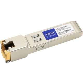 Picture of AddOn Ciena AXFE-R1S4-05H1 Compatible TAA Compliant 10/100Base-TX SFP Transceiver (Copper, 100m, RJ-45, Rugged)