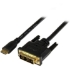 Picture of StarTech.com 2m (6.6 ft) Mini HDMI to DVI Cable, DVI-D to HDMI Cable (1920x1200p), HDMI Mini Male to DVI-D Male Display Cable Adapter