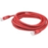 Picture of AddOn 1.5ft RJ-45 (Male) to RJ-45 (Male) Red Cat6A Straight Shielded Twisted Pair PVC Copper Patch Cable