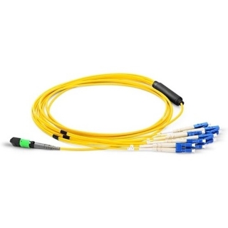 Picture of Axiom MPO Female to 4 LC Singlemode 9/125 Fiber Optic Breakout Cable - 4m