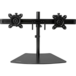 Picture of StarTech.com Dual Monitor Stand - Horizontal - For up to 24" VESA Monitors - Black - Adjustable Computer Monitor Stand - Steel & Aluminum