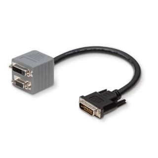 Picture of Belkin Dual Link Cable Adapter - DVI-I Video, HD-15 Female VGA, DVI-D Female Digital Video - 0.3m