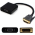 Picture of DVI-D Single Link (18+1 pin) Male to VGA Female Black Active Adapter For Resolution Up to 1920x1200 (WUXGA)