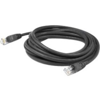 Picture of AddOn 35ft RJ-45 (Male) to RJ-45 (Male) Shielded Straight Black Cat6A STP PVC Copper Patch Cable