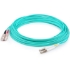 Picture of AddOn 10m LC (Male) to SC (Male) Aqua OM3 Duplex Fiber OFNR (Riser-Rated) Patch Cable