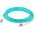 Picture of AddOn 10m LC (Male) to LC (Male) Aqua OM4 Duplex Fiber OFNR (Riser-Rated) Patch Cable