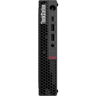 Picture of Lenovo ThinkStation P360 30FA0017US Workstation - 1 x Intel Core i7 Dodeca-core (12 Core) i7-12700 12th Gen 2.10 GHz - 16 GB DDR5 SDRAM RAM - 512 GB SSD - Tiny - Black