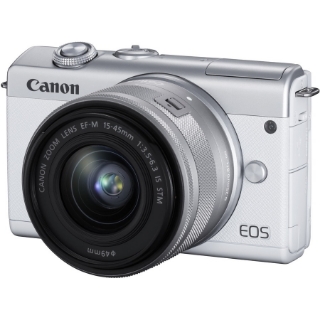 Picture of Canon EOS M200 24.1 Megapixel Mirrorless Camera with Lens - 0.59" - 1.77" - White