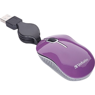 Picture of Verbatim Mini Travel Optical Mouse, Commuter Series - Purple