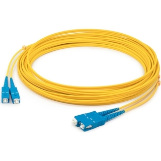 Picture of AddOn 9m SC (Male) to SC (Male) Yellow OS2 Duplex Fiber OFNR (Riser-Rated) Patch Cable