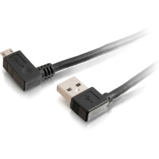 Picture of C2G 3m USB A to Micro-USB B Cable with Right Angeled Connectors-USB 2.0 10ft
