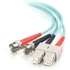 Picture of C2G-1m SC-ST 10Gb 50/125 OM3 Duplex Multimode PVC Fiber Optic Cable - Aqua