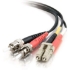 Picture of C2G 3m LC-ST 62.5/125 OM1 Duplex Multimode PVC Fiber Optic Cable - Black