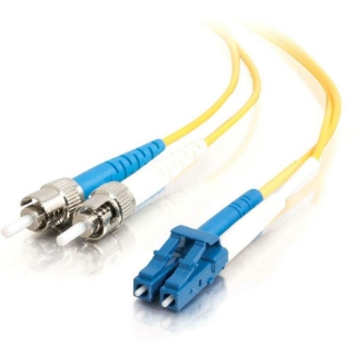 Picture of C2G-4m LC-ST 9/125 OS1 Duplex Singlemode PVC Fiber Optic Cable - Yellow