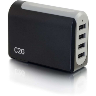 Picture of C2G 4-Port USB Wall Charger - AC to USB Adapter, 5V 4.8A Output