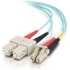 Picture of C2G 30m LC-SC 10Gb 50/125 OM3 Duplex Multimode PVC Fiber Optic Cable (USA-Made) - Aqua