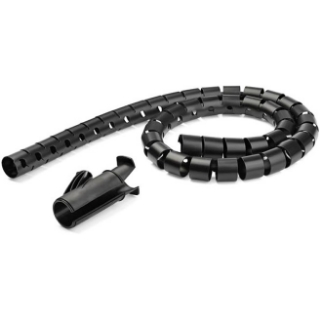 Picture of StarTech.com 2.5m / 8.2ft Cable Management Sleeve - Spiral - 25mm / 1" Diameter - W/ Cable Loading Tool - Expandable Coiled Cord Organizer