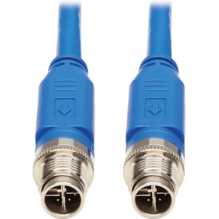 Picture of Tripp Lite NM12-601-02M-BL M12 X-Code Cat6 Ethernet Cable, M/M, Blue, 2 m (6.6 ft.)