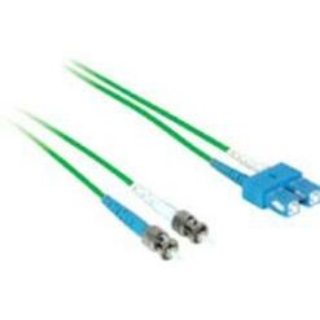 Picture of C2G-10m SC-ST 9/125 OS1 Duplex Singlemode PVC Fiber Optic Cable - Green