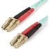 Picture of StarTech.com Aqua OM4 Duplex Multimode Fiber - 2m / 6 ft - 100 Gb - 50/125 - OM4 Fiber - LC to LC Fiber Patch Cable