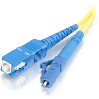 Picture of C2G 15m LC-SC 9/125 OS1 Simplex Singlemode PVC Fiber Optic Cable - Yellow