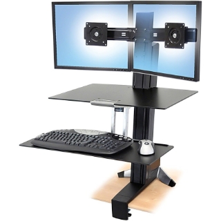 Picture of Ergotron WorkFit-S Desk Mount for Monitor, Keyboard - Black