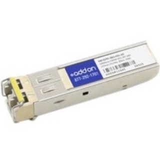 Picture of AddOn Calix 100-03791-BXU-HD1 Compatible TAA Compliant 1000Base-CWDM HD1 SFP Transceiver (SMF, 1550nm LTx/HRx, 80km, LC, DOM)