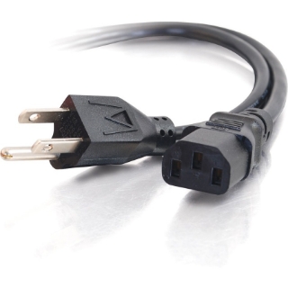 Picture of C2G 1ft Universal Power Cord - 18 AWG - NEMA 5-15P to IEC320C13