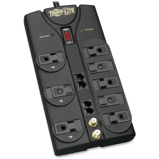 Picture of Tripp Lite Surge Protector Power Strip 120V 8 Outlet RJ11 RJ45 Coax 10' Crd 3240 Joule