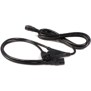 Picture of StarTech.com 10ft (3m) Power Extension Cord Splitter, C14 to 2x C13, 13A 250V, 16AWG, Computer Power Cord Extension, Power Extension Cable