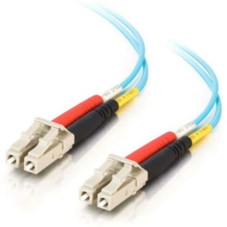 Picture of C2G 2m LC-LC 10Gb 50/125 Duplex Multimode OM3 Fiber Cable - Aqua - 6ft