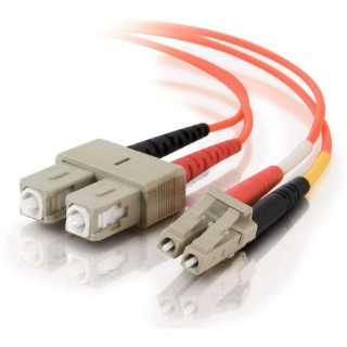 Picture of C2G 1m LC-SC 62.5/125 OM1 Duplex Multimode PVC Fiber Optic Cable (USA-Made) - Orange