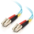 Picture of C2G 3m LC-LC 10Gb 50/125 Duplex Multimode OM3 Fiber Cable (TAA Compliant) - Aqua - 10ft
