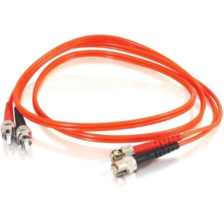 Picture of C2G-3m ST-ST 50/125 OM2 Duplex Multimode Fiber Optic Cable (TAA Compliant) - Orange