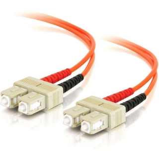 Picture of C2G 3m SC-SC 62.5/125 OM1 Duplex Multimode PVC Fiber Optic Cable (USA-Made) - Orange