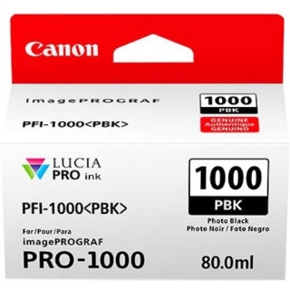 Picture of Canon PFI-1000 Original Ink Cartridge - Photo Black