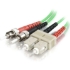 Picture of C2G-10m SC-ST 62.5/125 OM1 Duplex Multimode PVC Fiber Optic Cable - Green