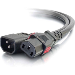 Picture of C2G 15ft Locking C14 to C13 10A 250V Power Cord Black