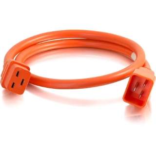 Picture of C2G 8ft 12AWG Power Cord (IEC320C20 to IEC320C19) - Orange