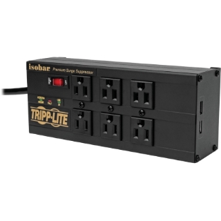 Picture of Tripp Lite Isobar Surge Protector Power Strip 6 Outlet 2 USB Charging Ports 10ft Cord