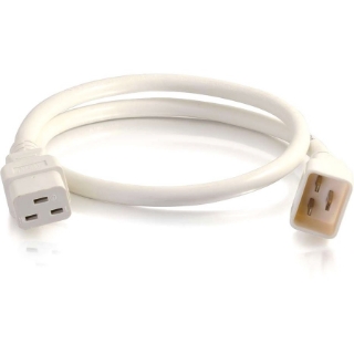 Picture of C2G 4ft 12AWG Power Cord (IEC320C20 to IEC320C19) - White