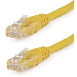 Picture of StarTech.com 50ft CAT6 Ethernet Cable - Yellow Molded Gigabit - 100W PoE UTP 650MHz - Category 6 Patch Cord UL Certified Wiring/TIA