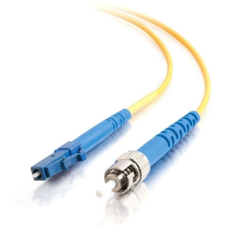 Picture of C2G 15m LC-ST 9/125 OS1 Simplex Singlemode PVC Fiber Optic Cable (LSZH) - Yellow