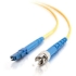 Picture of C2G 15m LC-ST 9/125 OS1 Simplex Singlemode PVC Fiber Optic Cable (LSZH) - Yellow