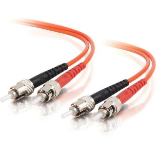 Picture of C2G 3m ST-ST 62.5/125 OM1 Duplex Multimode PVC Fiber Optic Cable (USA-Made) - Orange