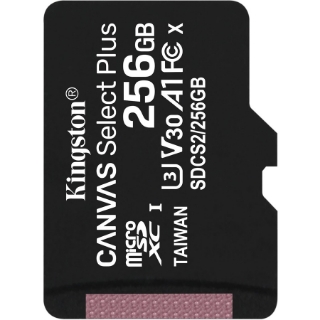 Picture of Kingston Canvas Select Plus 256 GB Class 10/UHS-I (U3) microSDXC - 1 Pack