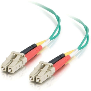 Picture of C2G-1m LC-LC 50/125 OM2 Duplex Multimode Fiber Optic Cable (Plenum-Rated) - Green