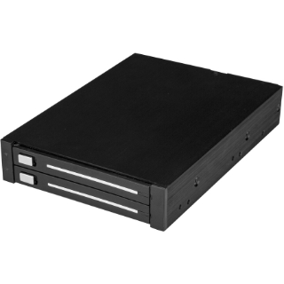 Picture of StarTech.com Dual-Bay 2.5in SATA SSD / HDD Rack for 3.5in Front Bay - Trayless SATA Backplane - RAID